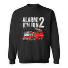 Feuerwehr Geburtstag Alarm Ich Bin 2 Sweatshirt für Kinder