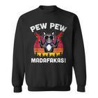 Frenchie Pew Pew Madafakas Vintage French Bulldog Church Sweatshirt