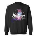 Galaktisches Katzen Sweatshirt mit Spruch, Raumfahrer Katze Tee