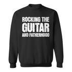 Gitarre Papaatertag Musik Lustig Sweatshirt