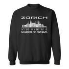 With Gps Coordinates Geography Switzerland Home City Of Zurich Sweatshirt