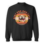 Herren Bester Mops Papa Aller Zeiten Sunset Hundelieb Sweatshirt