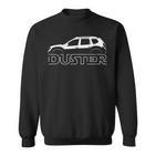 Herren Duster Auto Grafik Sweatshirt, Schwarz Vintage Fahrzeug