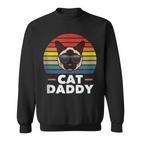 Herren Siamkatze Daddy Lustige Katze Papa Liebhaber Sweatshirt