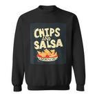 Hübsche Schale Mit Chips Und Spritziger Salsa Für Snacks Und Freunde Sweatshirt