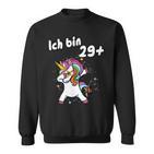 Ich Bin 29 Plus Unicorn Dab Dabbing Unicorn Sweatshirt