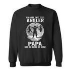 Ich Habe Zwei Titel Angler Papa Angeling Father's Day Sweatshirt