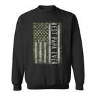 Intotheamintage Best Papa Ever Retro Us-Flagge Hirsch Sweatshirt