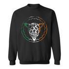 Irland Keltischer Dreiecksknoten Irische Flagge Ireland Black Sweatshirt