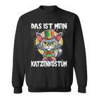 Karneval Katze Sweatshirt, Schwarzes Das Ist Mein Katzenkostüm Outfit
