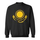 Kazakhstan Flag Symbol Golden Sun Eagle Proud Sweatshirt