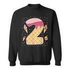 Kinder 2 Geburtstag Eis 2 Jahre Alt 2 Jungen Sweatshirt