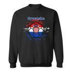 Kroatien Fußball Fan Trikot Kroatische Flagge Hrvatska Sweatshirt