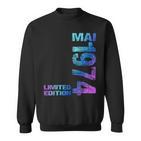 Limited Edition Mai 1974 Mann Frau 50 Geburtstag Sweatshirt