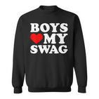 Love My Swag Boys Heart Hip Hop T Sweatshirt