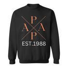 Lustiger Papa Est 1988 Papa Seit 1988 Papa 1988 Sweatshirt