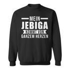 Mein Jebiga Herz Statement Schwarzes Sweatshirt, Freizeitbekleidung mit Aufdruck