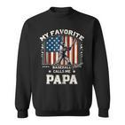 Mein Lieblings-Baseballspieler Nennt Mich Papa American Flag Dad Kapuzenjacke Sweatshirt