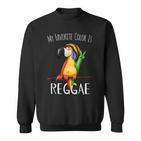 Meine Lieblingsfarbe Ist Reggae Casual Rasta Parrot Sweatshirt