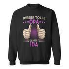 Men's Dieser Tolle Opa Gehört Ida Opi Black Sweatshirt