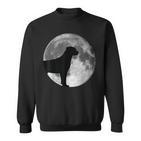 Mondlicht Labrador Silhouette Herren Sweatshirt, Hundeliebhaber Design