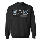 New Dad Est 2024 Ersteratertag 2024 Zum Papa Befördert Sweatshirt