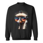 Ostrich Bird Bouquet Large Emu Walking Bird Ich Mag Strauss Sweatshirt