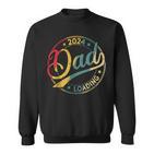 Papa 2024 Wird Geladenater Werden 2024 Retro Dad Est 2024 Sweatshirt