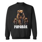 Papa Bärater 3 Kinder Papa Familienatertag Sweatshirt