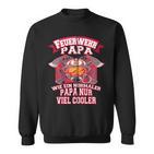 Papa Feuerwehrmanniel Cooler Sohn Tochterater Kapuzenjacke Sweatshirt