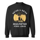 Papa Sohn Angler Geschenkater Sohn Angelpartner Angeln Kapuzenjacke Sweatshirt