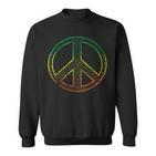 Peace Symbol Hippie Rasta Vintage Sweatshirt