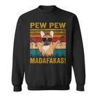 Pew Pew Madafakas French Bulldog Dogs Dad Vintage Sweatshirt