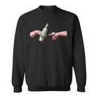 Pfeffi Peppermint Liqueur Party Celebration Air Schnapps Hands Sweatshirt