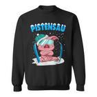 Pistensau Ski Sau Winter Skiing Slogan Piste Sweatshirt