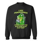I Are Programmer T-Rex Dinosaur Nerd Dino Programmer Sweatshirt