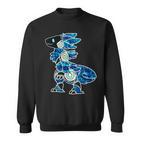 Protogen Furry Fursuit Fursona Blue Sea Pattern Sweatshirt