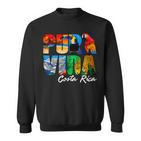PURA VIDA Costa Rica Tropisches Design Sweatshirt, Exotisches Motiv