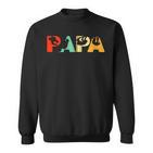 Retro Faultier Papa Lustiger Papa Faultieratertag Kapuzenjacke Sweatshirt