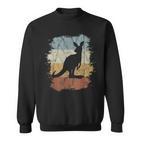 Retro Vintage Kangaroo Silhouette Funky Bag Animal Sweatshirt