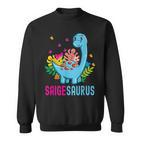 Saigesaurus Personalisierter Name Saige Dino Dinosaurier Geburtstag Sweatshirt