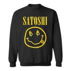 Satoshi Nakamoto Gelbes Lächeln Sweatshirt