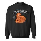 Schlafhörnchen Squirrel Sleep Pyjama Slogan Black Sweatshirt