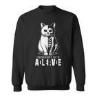 Schrödinger's Cat Dead And Alive Quantum Mechanics Physics Sweatshirt