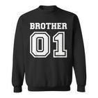 Schwarzes Sweatshirt Brother 01, Sportliches Design für Brüder