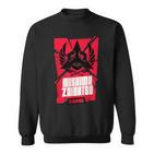Schwarzes Sweatshirt mit Mishima Zaibatsu-Design in Rot, Fanartikel