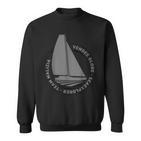 Schwarzes Sweatshirt mit Segelboot-Design, Vendee Globe Herausforderung