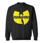 Schwarzes Wu-Tang Logo Sweatshirt, Hip-Hop Fanbekleidung
