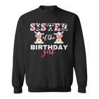 Schwester des Geburtstagsmädchens Kuh Bauernhof-Party Sweatshirt