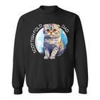 Scottish Fold Katzen Papa Cat Dad Daddy Haustier Freund Sweatshirt